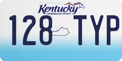 KY license plate 128TYP