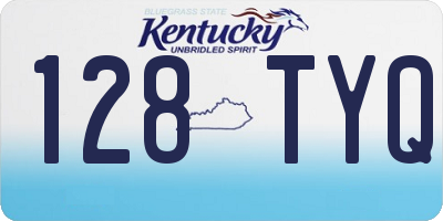 KY license plate 128TYQ
