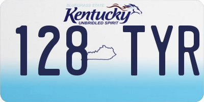 KY license plate 128TYR