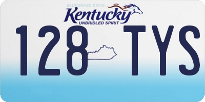 KY license plate 128TYS