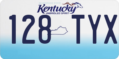KY license plate 128TYX