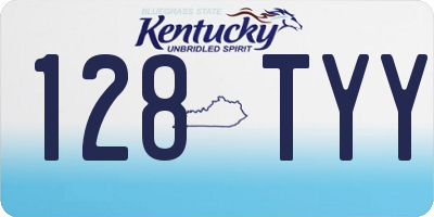 KY license plate 128TYY