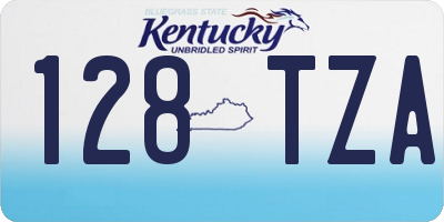 KY license plate 128TZA