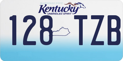 KY license plate 128TZB
