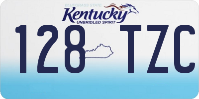 KY license plate 128TZC
