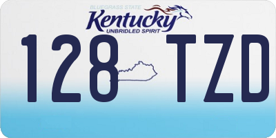 KY license plate 128TZD