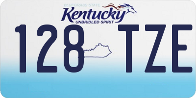 KY license plate 128TZE