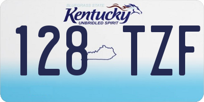 KY license plate 128TZF