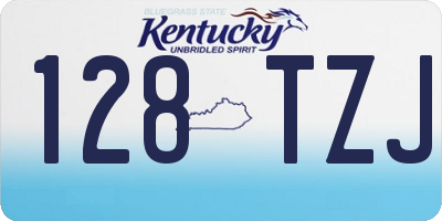 KY license plate 128TZJ