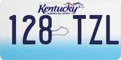 KY license plate 128TZL