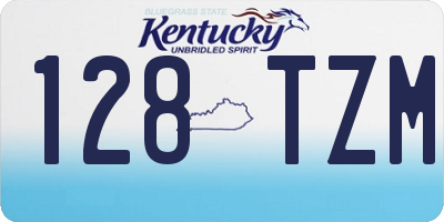 KY license plate 128TZM