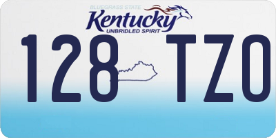 KY license plate 128TZO