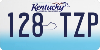 KY license plate 128TZP