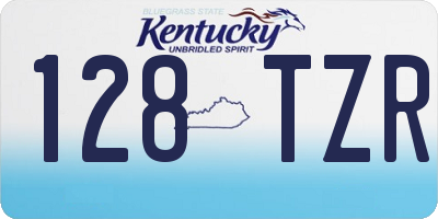 KY license plate 128TZR