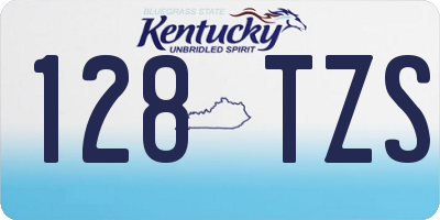 KY license plate 128TZS