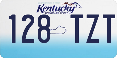 KY license plate 128TZT