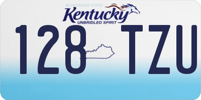 KY license plate 128TZU