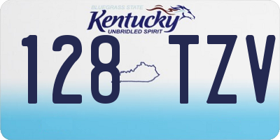KY license plate 128TZV