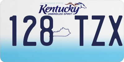 KY license plate 128TZX