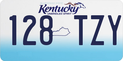 KY license plate 128TZY
