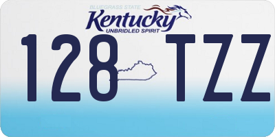 KY license plate 128TZZ