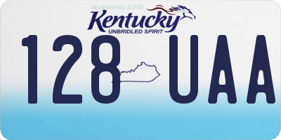 KY license plate 128UAA