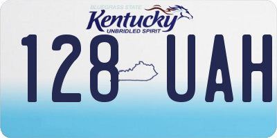 KY license plate 128UAH