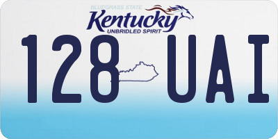 KY license plate 128UAI