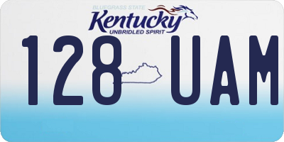 KY license plate 128UAM