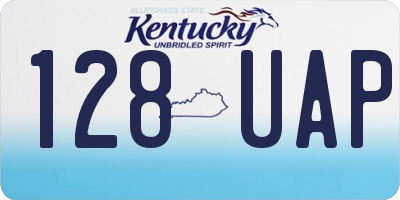 KY license plate 128UAP