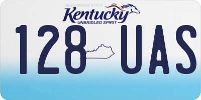 KY license plate 128UAS