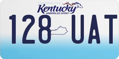 KY license plate 128UAT
