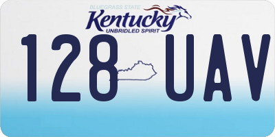 KY license plate 128UAV