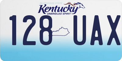 KY license plate 128UAX