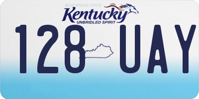 KY license plate 128UAY