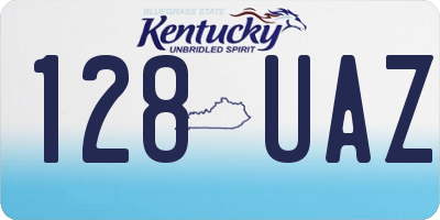 KY license plate 128UAZ