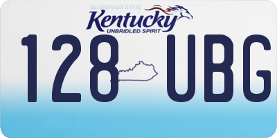 KY license plate 128UBG