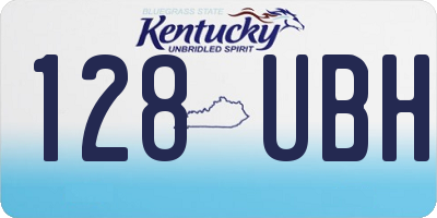 KY license plate 128UBH