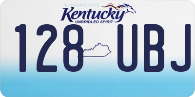 KY license plate 128UBJ