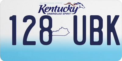 KY license plate 128UBK