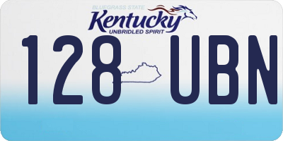 KY license plate 128UBN