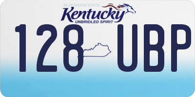 KY license plate 128UBP