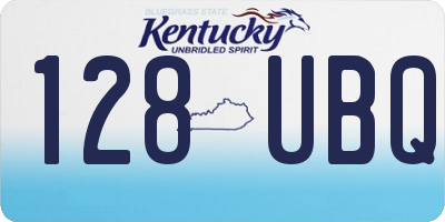 KY license plate 128UBQ