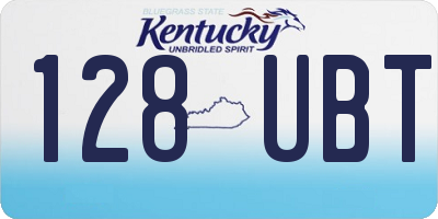 KY license plate 128UBT