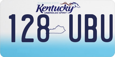 KY license plate 128UBU