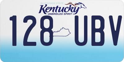 KY license plate 128UBV