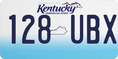 KY license plate 128UBX