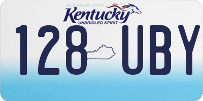 KY license plate 128UBY