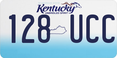 KY license plate 128UCC
