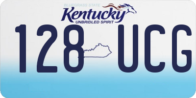 KY license plate 128UCG